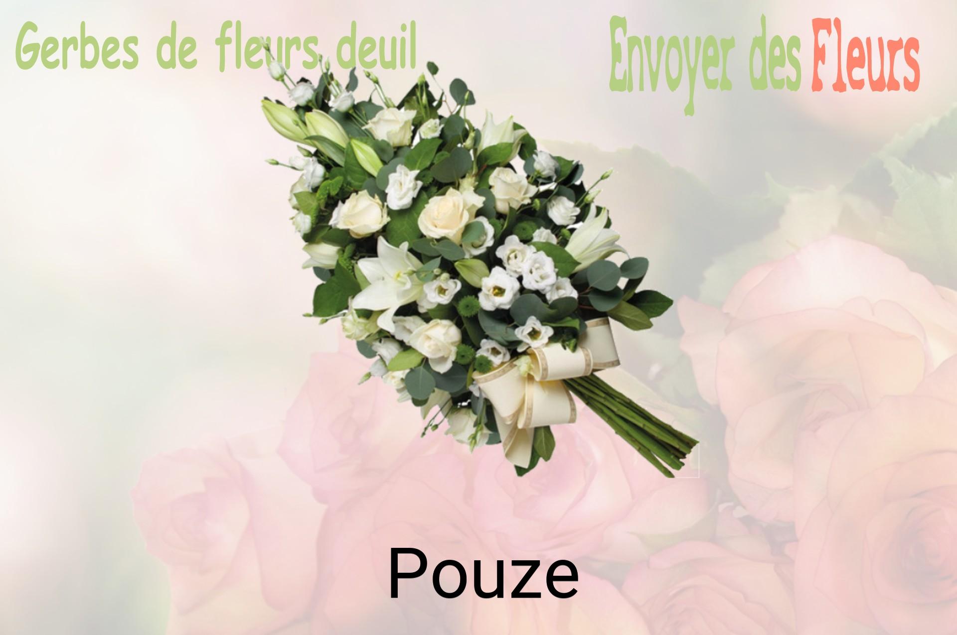 Gerbe de fleurs de deuil livrée à Pouze